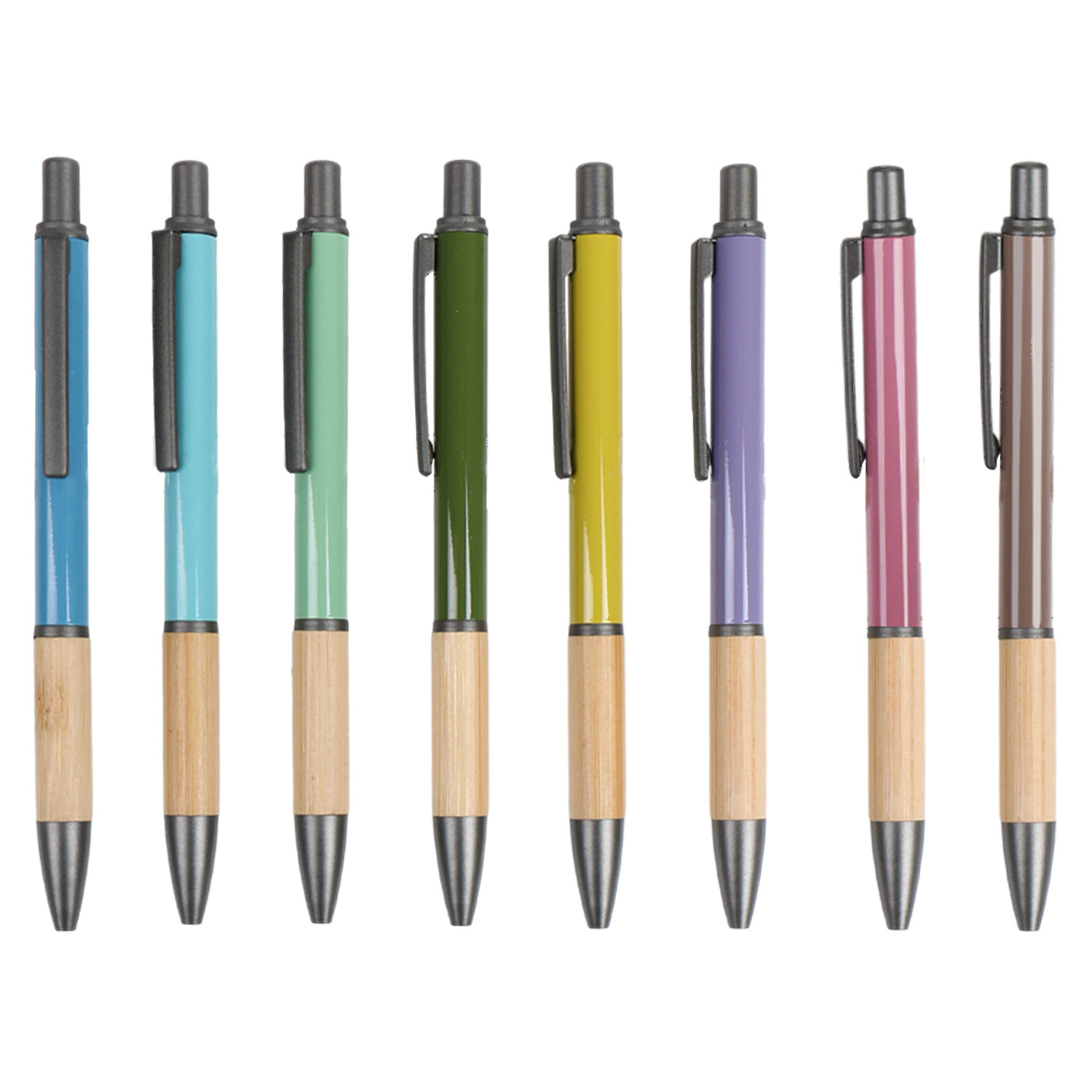 ODM splicing style wood sheathed aluminum rod ballpoint stationery pen