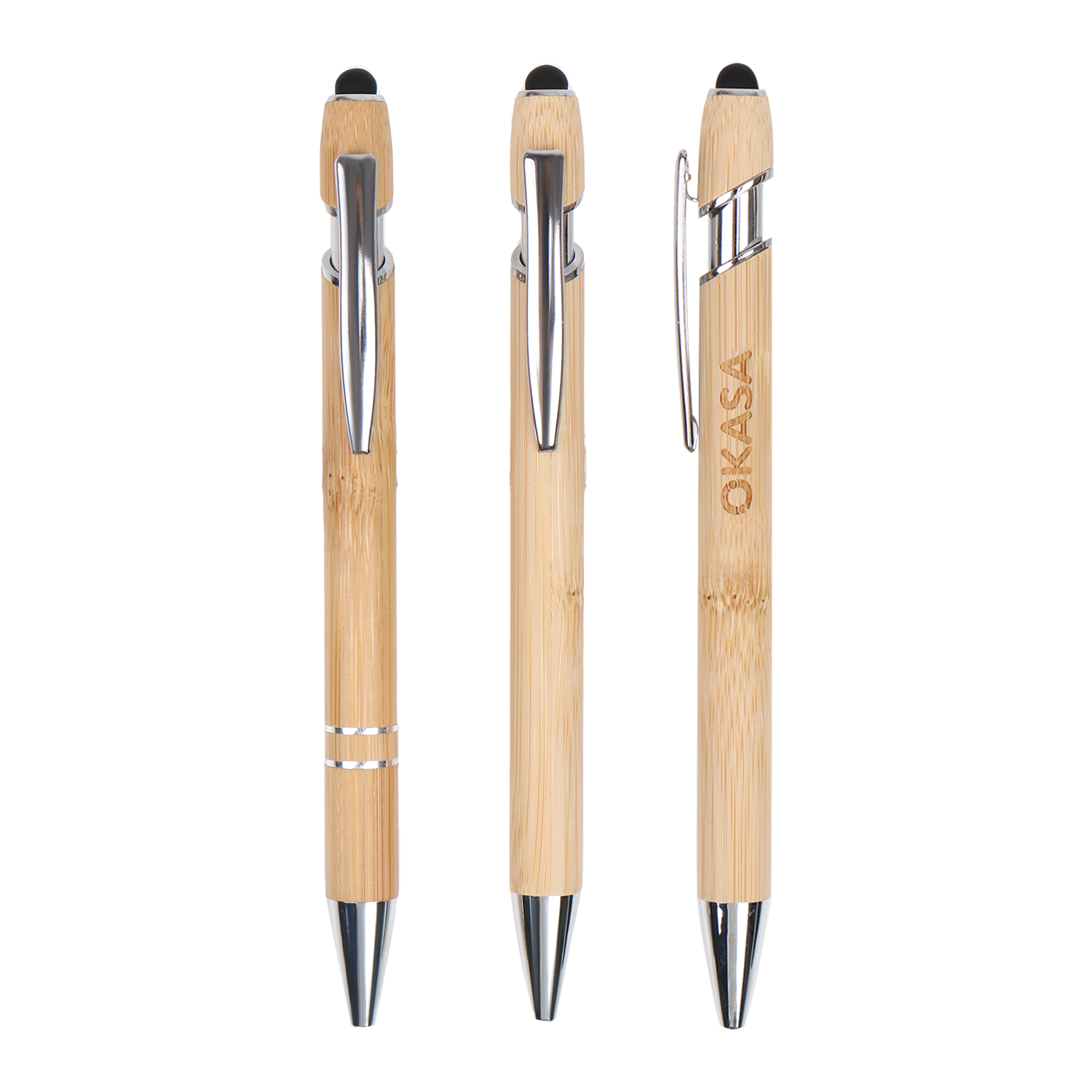 Classic ECO bamboo metal pen promotional Ballpoint pen with touch head