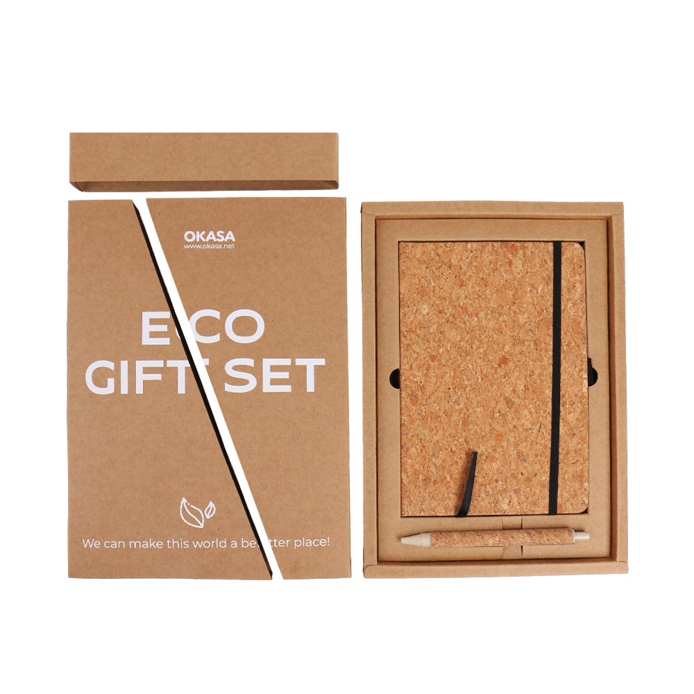 Custom LOGO environmental notebook ballpoint pen display box promotional gift set